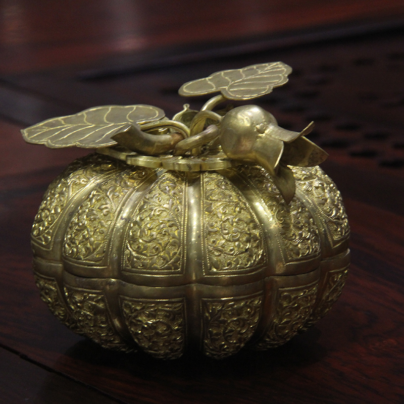 柬埔寨特色工艺品摆件 纯铜南瓜