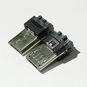 micro 5pin usb 焊線式短體公頭 鍍金