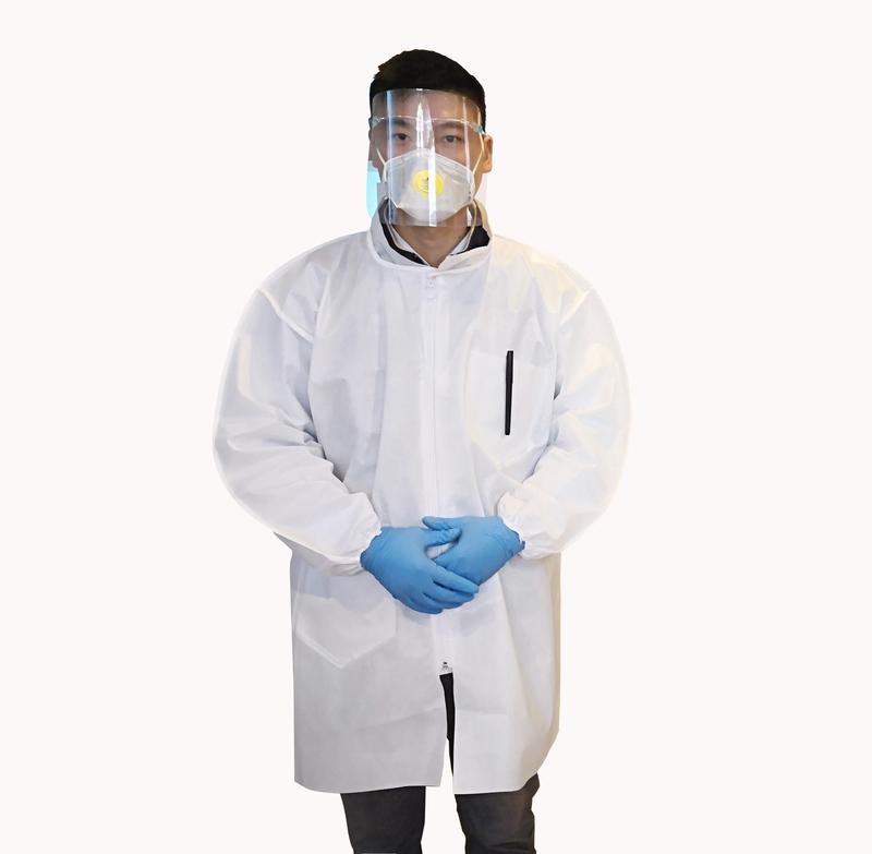 实验防护服加厚防护服防静电化学品防护耐酸碱有口袋舒适型防护服
